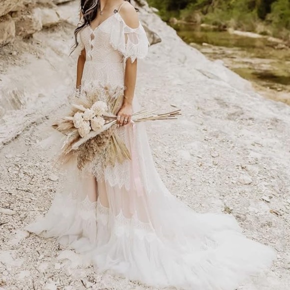 Robe Courte Dentelle Ever Pretty – Taille 6 (US), Blanche, Cérémonie